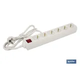 BASE MÚLTIPLE 6T. 1,4M CABLE C/INT. (16A-250V)