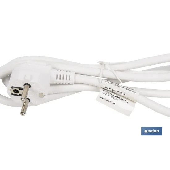 BASE MÚLTIPLE 6T. 1,4M CABLE C/INT. (16A-250V)