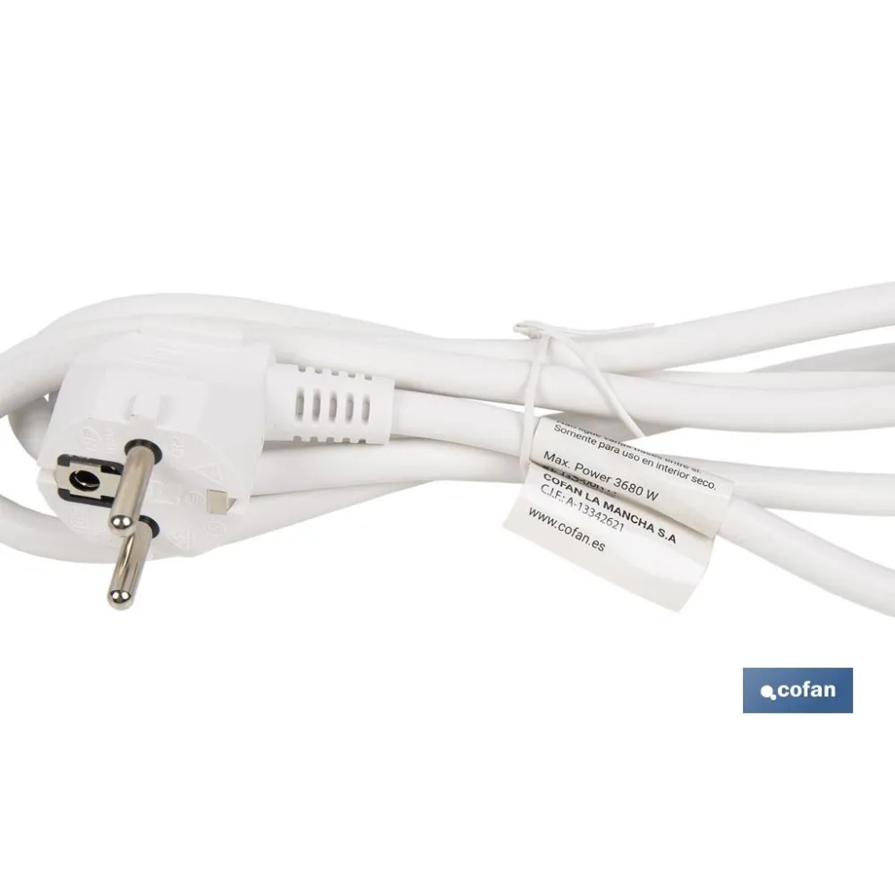 BASE MÚLTIPLE 6T. 1,4M CABLE C/INT. (16A-250V)