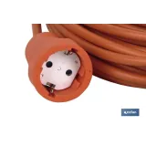 PROLONGADOR BIPOLAR CON T/T LATERAL 16A250V CABLE 25M NARANJA