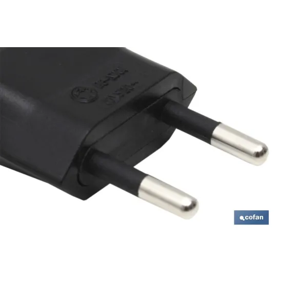 CLAVIJA BIPOLAR NEGRO (10A-250V)