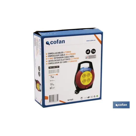 ENROLLACABLES CABLE 4T. 7 M. (3 x 1,5mm)