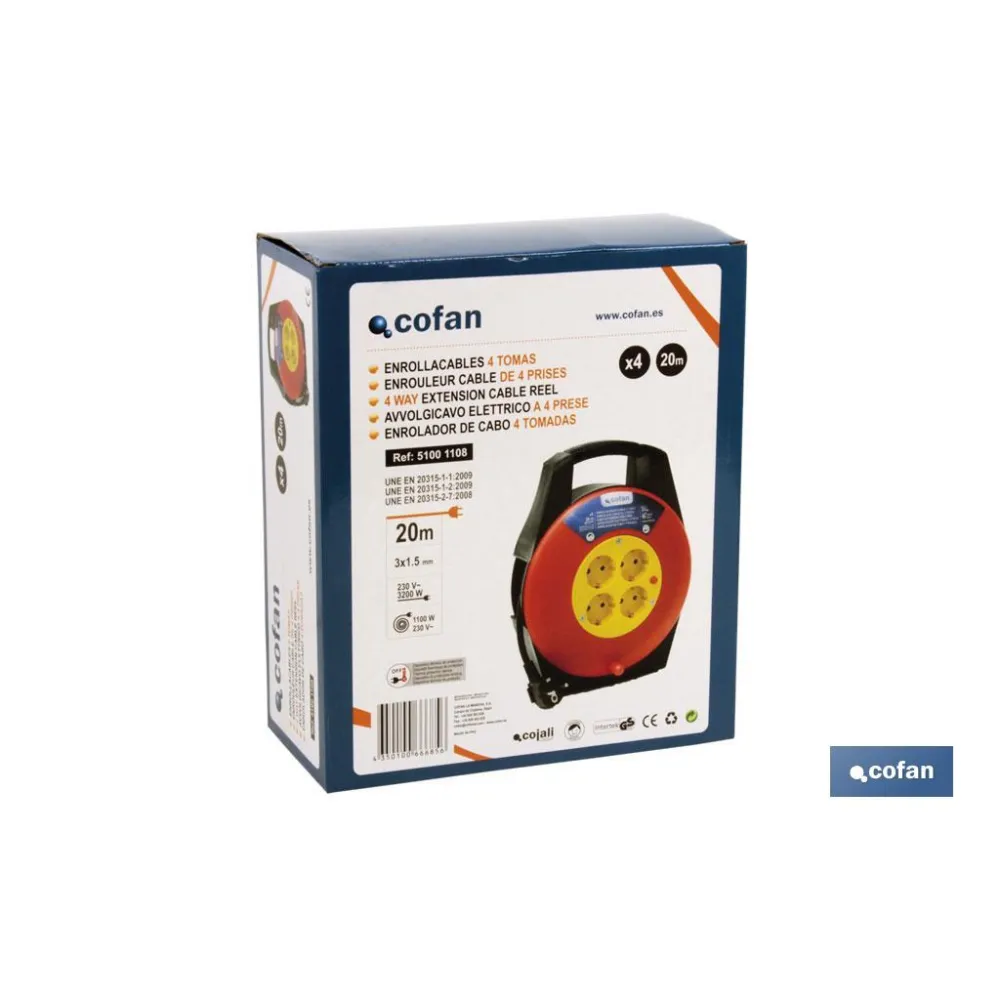 ENROLLACABLES CABLE 4T. 20 M. (3 x 1,5mm)
