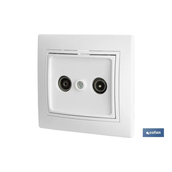 TOMA TV/RADIO EMPOTRAR BLANCO MODELO PACIFIC