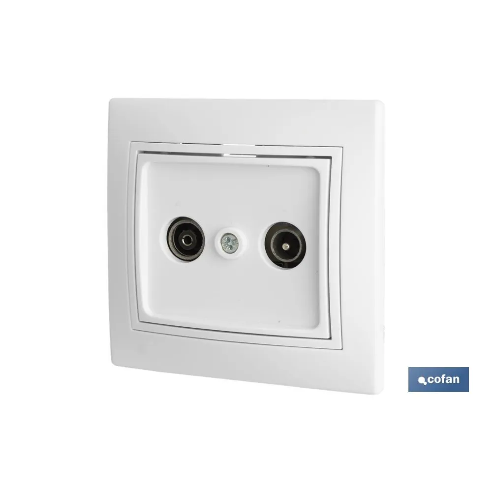 TOMA TV/RADIO EMPOTRAR BLANCO MODELO PACIFIC