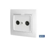 TOMA TV/RADIO EMPOTRAR BLANCO MODELO PACIFIC