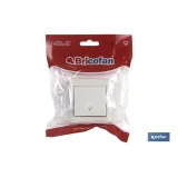 PULSADOR CAMPANA SUPERFICIE MODELO ATLANTIS 10A BLANCO