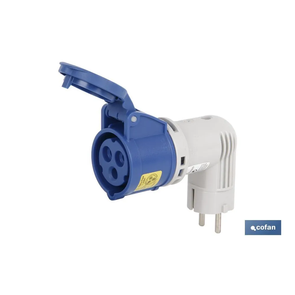ADAPTADOR INDUSTRIAL 16A 230V IP44 CLAVIJA SCHUKO