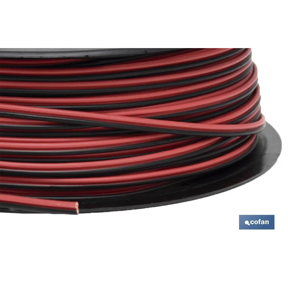 ROLLO 100M CABLE PARALELO ROJO/NEGRO (2X0,75)