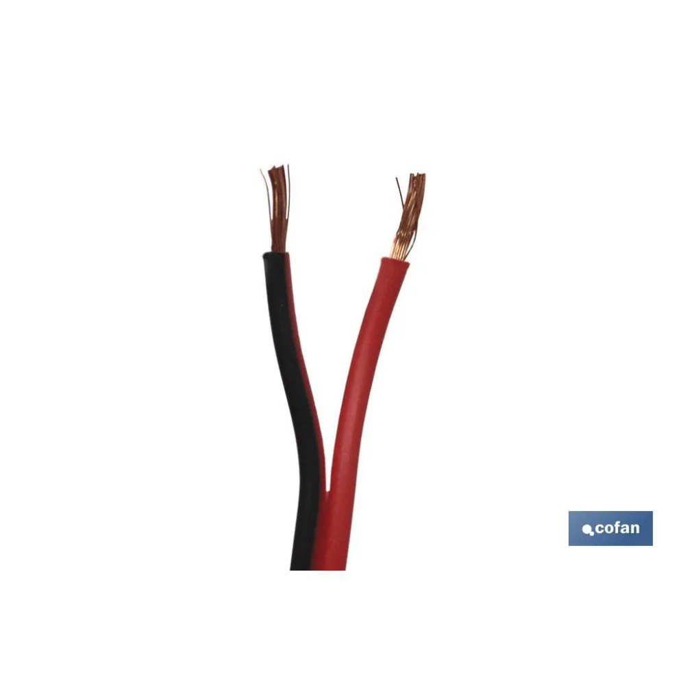 ROLLO 100M CABLE PARALELO ROJO/NEGRO (2X0,75)