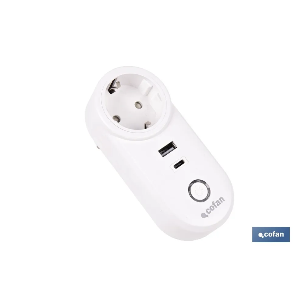 ENCHUFE INTELIGENTE CON PUERTO USB Y TIPO C