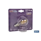 BOMBILLA LED ESFERICA FILAMENTO E14 4W 470LM 2700K