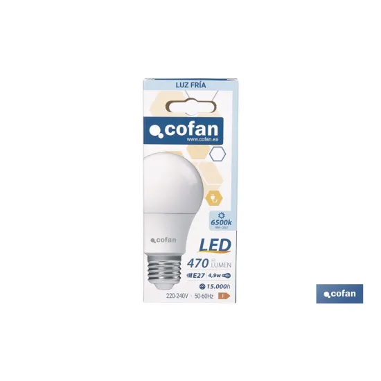 BOMBILLA LED CLASSIC E27 4.9 W 470 LM 6500 K