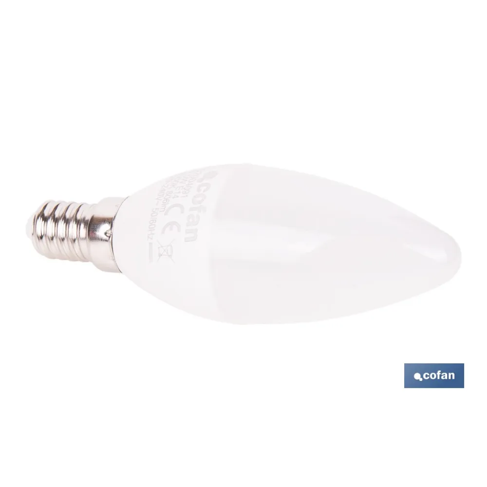 BOMBILLA LED VELA 6.5 W E14 806 LM 6500 K