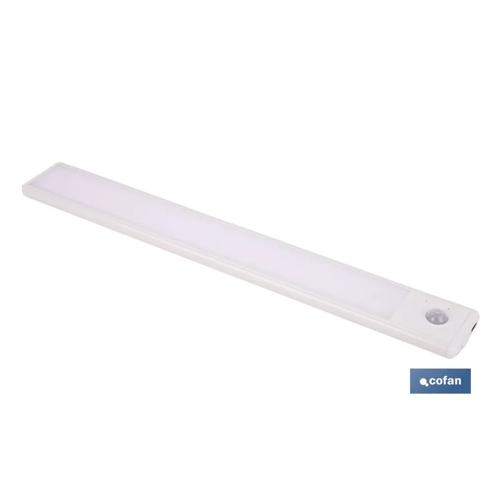 APLIQUE LED RECARGABLE CON SENSOR 3,7 V 1,5 Ah 120 LM 3CCT 300 X 40 MM