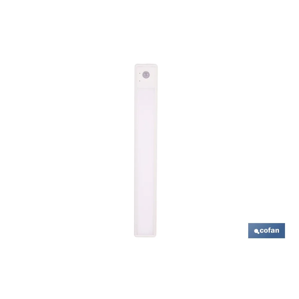 APLIQUE LED RECARGABLE CON SENSOR 3,7 V 1,5 Ah 120 LM 3CCT 300 X 40 MM