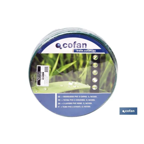 MANGUERA PVC 3 CAPAS C/ACCES. 5/8 20 m