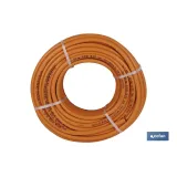 TUBO GAS FLEXIBLE NARANJA UNE 53539 Ø9x60 m
