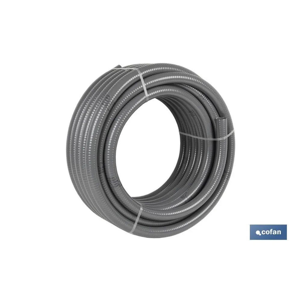 ROLLO DE TUBERIA HIDRO GRIS CERTIFICADA Ø50mm 25m