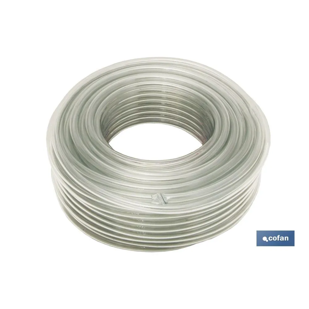MANGUERA PVC MONOCAPA CRISTAL 8x12mm/100m