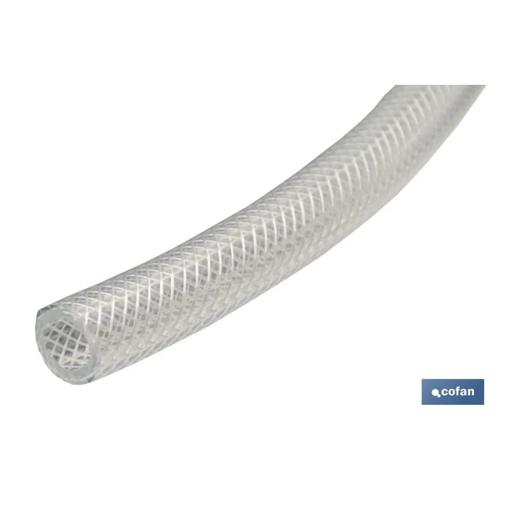 MANGUERA PVC CRISTAL C/REFUERZO 15x21mm/50m
