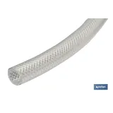 MANGUERA PVC CRISTAL C/REFUERZO 19x26mm/50m