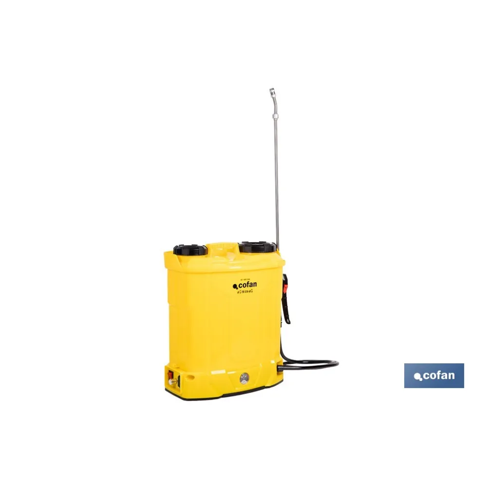PULVERIZADOR DE ESPALDA ELÉCTRICO 16 L Li-Ion 12 V 8.0 Ah