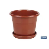 MACETA DALIA COLOR MARRON  19X16.5+ PLATO 16cm