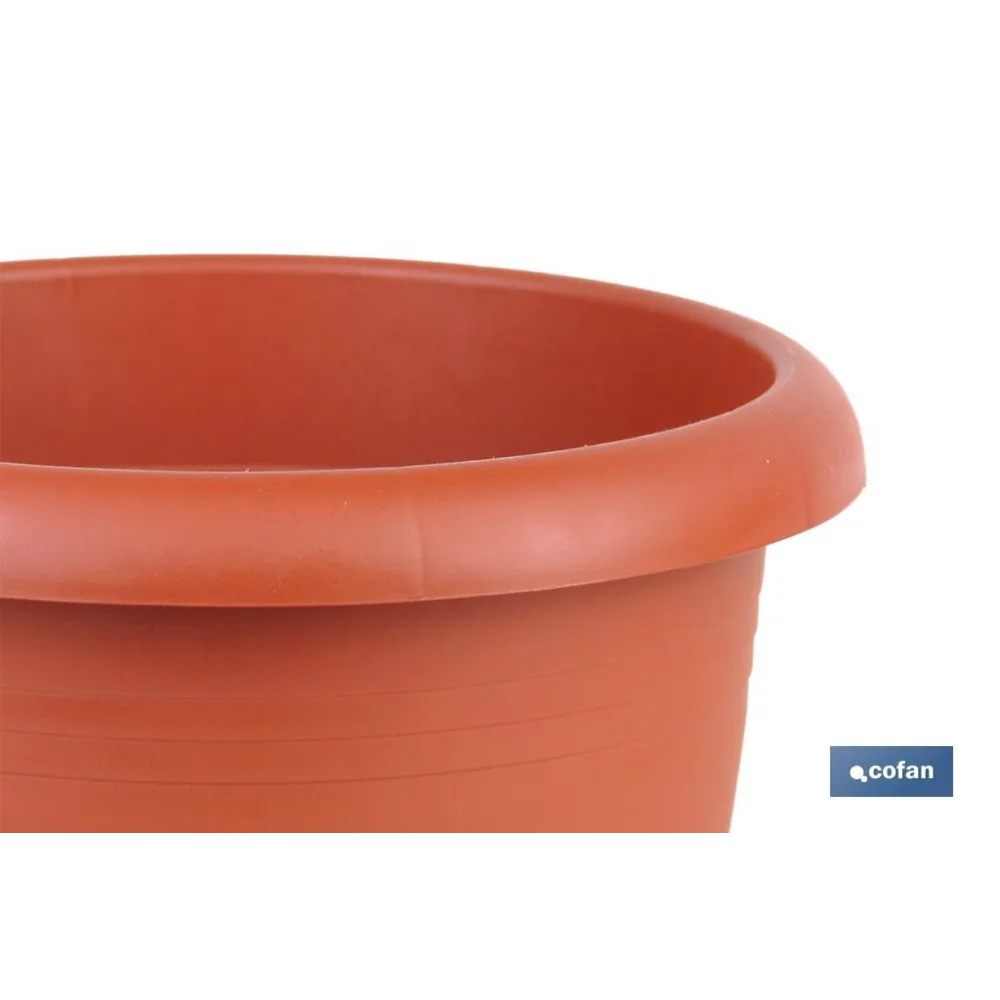 MACETA MARRON MODELO GARDENIA 35X28.8+ PLATO28cm venta unitaria
