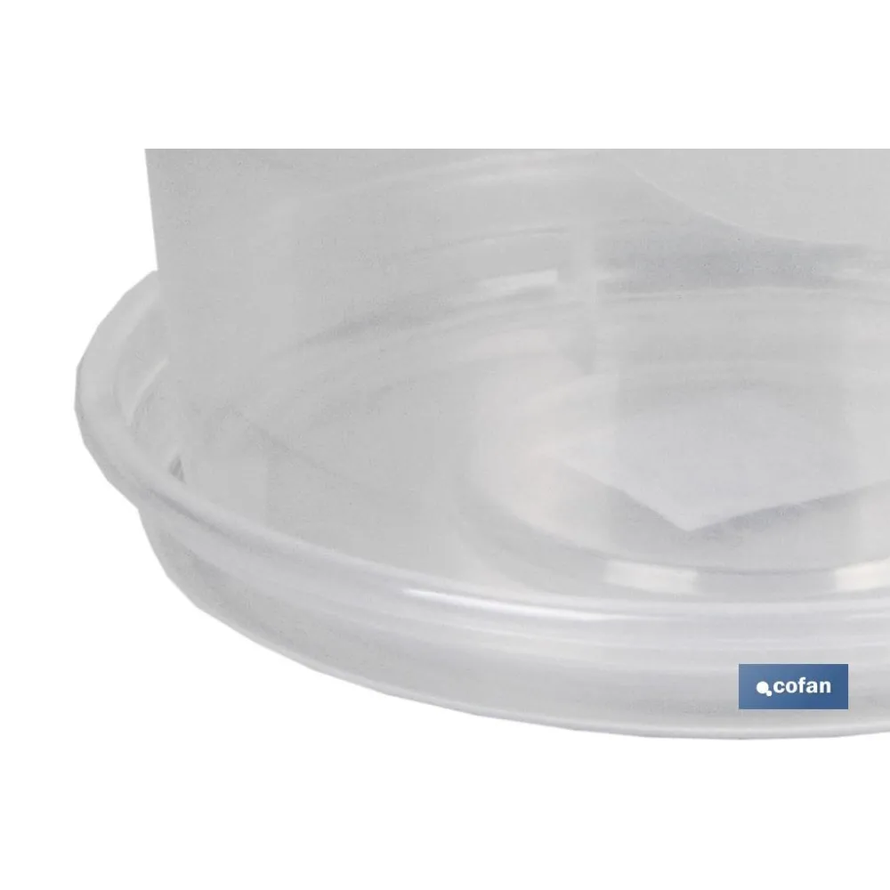 MACETA ORQUIDEA TRANSPARENTE17X14+ PLATO 14.5cm venta unitaria