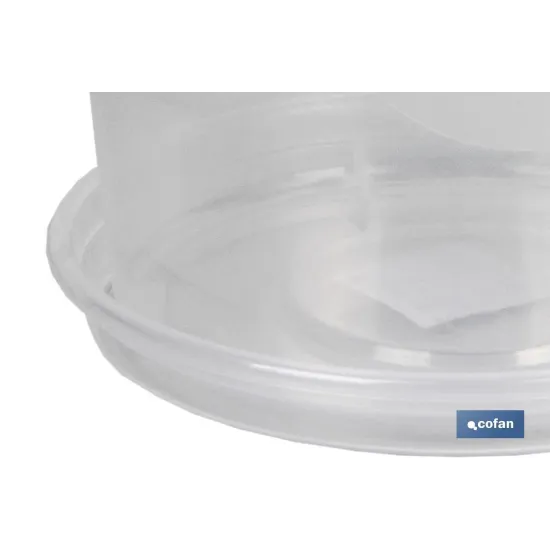 MACETA ORQUIDEA TRANSPARENTE 23.5X20+ PLATO 20cm venta unitaria