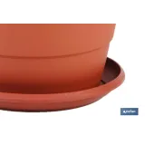MACETA MARRON MODELO GARDENIA 30X25+ PLATO 24 cm