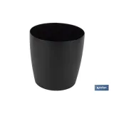 MACETA CAMELIA DE COLOR NEGRO 14 X 13,8 CM venta unitaria