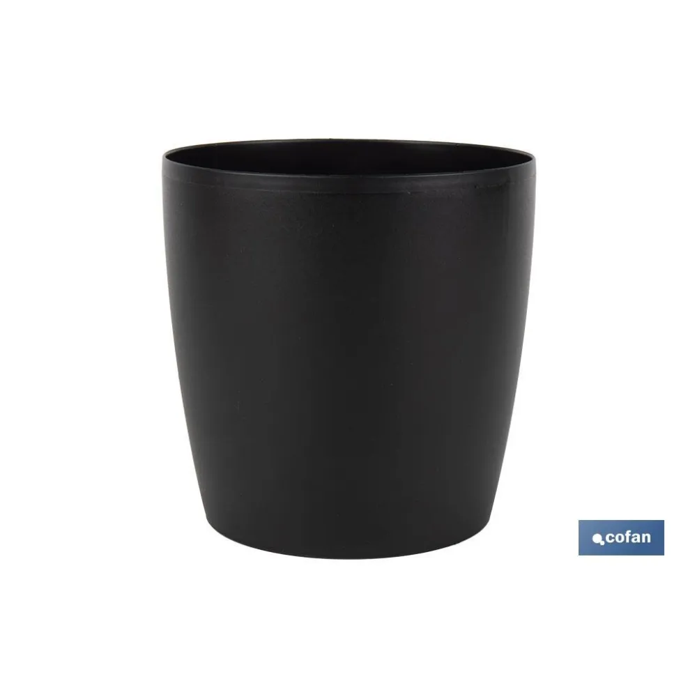 MACETA CAMELIA DE COLOR NEGRO 14 X 13,8 CM venta unitaria