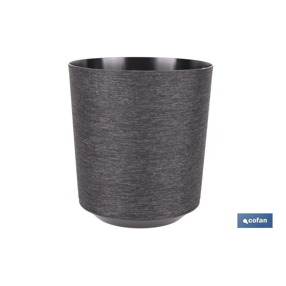 MACETA O MACETERO GAMA TEXTIL COLOR NEGRO PP Ø 195 X 201 MM 4,9 L venta unitaria