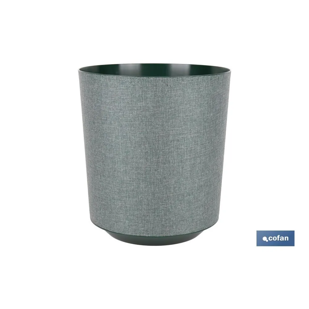 MACETA O MACETERO GAMA TEXTIL COLOR VERDE PP Ø 254 X 269 MM 10,5 L venta unitaria