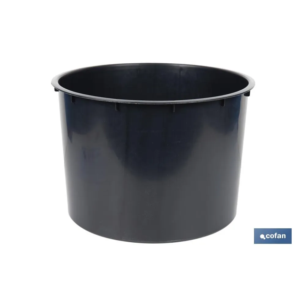 MACETERO 2 EN 1 FORMA CÓNICA CON DEPÓSITO COLOR NEGRO PP Ø 409 X 750 MM 29,5 L
