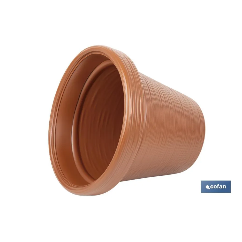 MACETA RAYADA COLOR TERRACOTA PE Ø 550 X 479 MM 66 L
