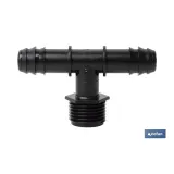 CONEXIÓN EN T R.MACHO Ø16MM-1/2 Venta unitaria