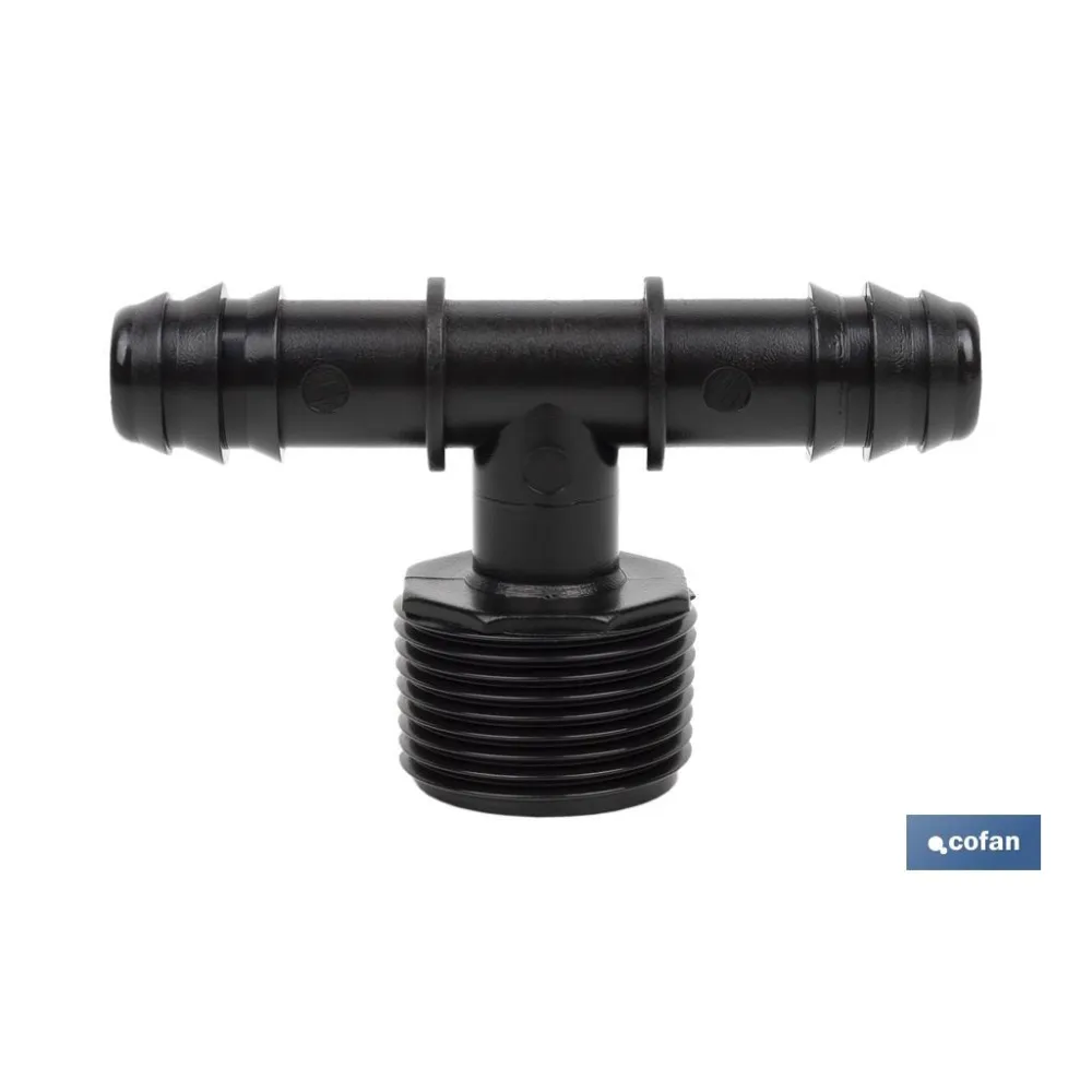 CONEXIÓN EN T R.MACHO Ø16MM-3/4 Venta unitaria