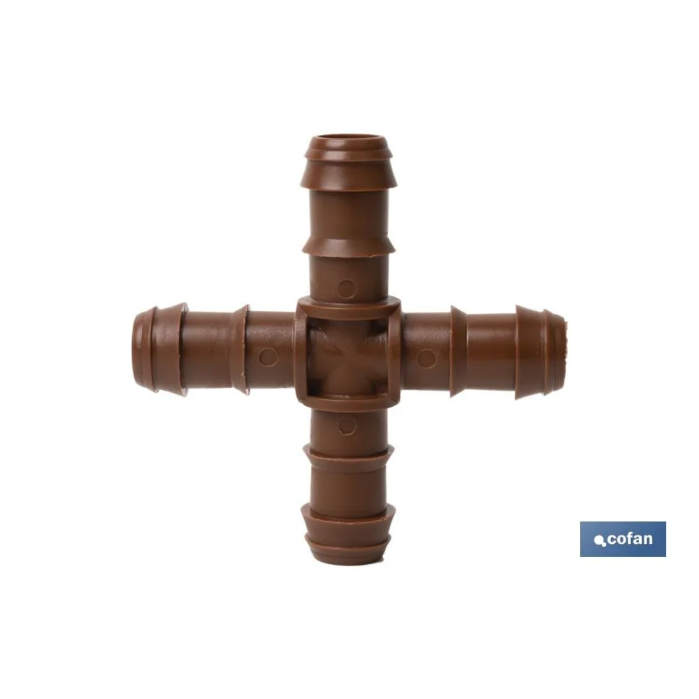 CONEXIÓN EN CRUZ Ø16MM (MARRÓN-MAX SEGUR.) Venta unitaria