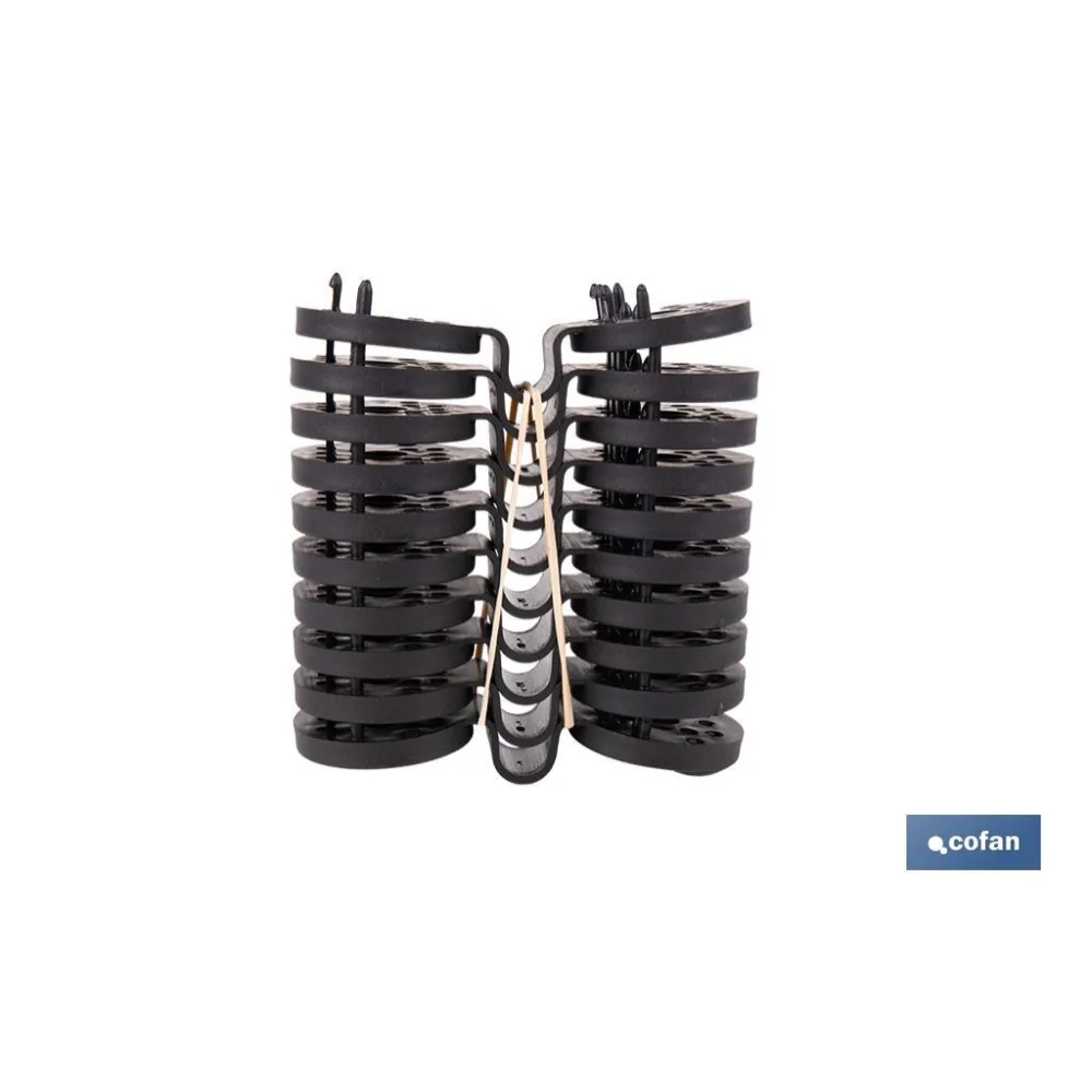 PACK 10 UDS. PINZA NEGRA PARA MALLA DE SOMBREO