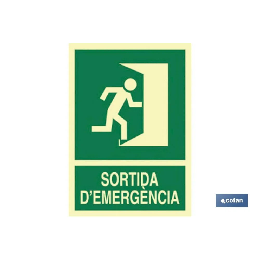 SEÑAL LUMINISCENTE 297X210MM.