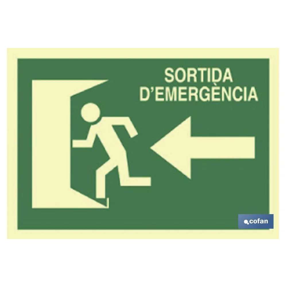 SEÑAL LUMINISCENTE 297X210MM.