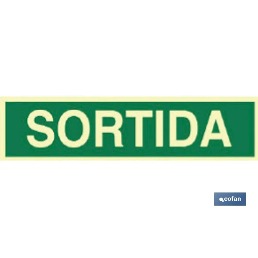 SEÑAL LUMINISCENTE 400X100MM