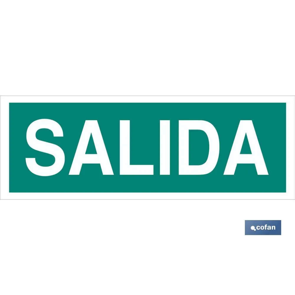 SEÑAL LUMINISCENTE 400X100MM.