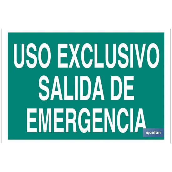 SEÑAL LUMINISCENTE 297X210MM.
