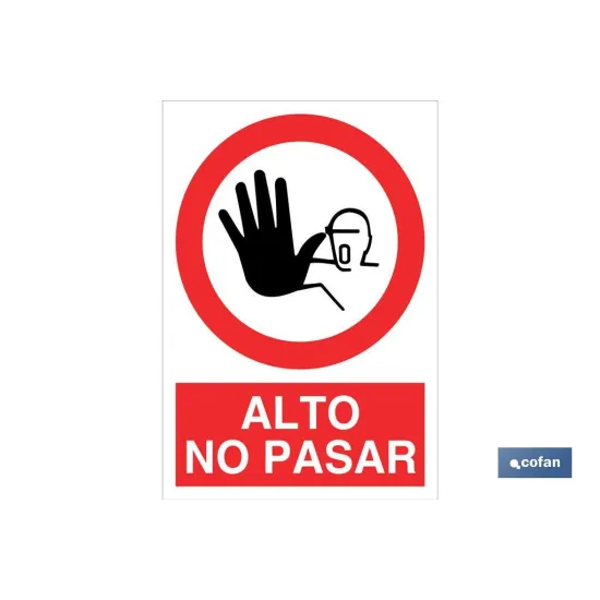 SEÑAL POLIESTIRENO 210X148MM.