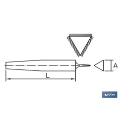 LIMA TRIANGULAR200mm GR-10 BASTA