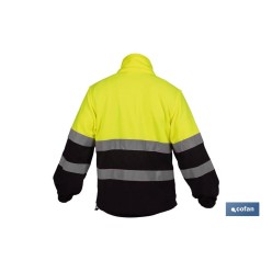 FORRO POLAR DE ALTA VISIBILIDAD MODELO ALTAIR AMARILLO Y AZUL TALLA L